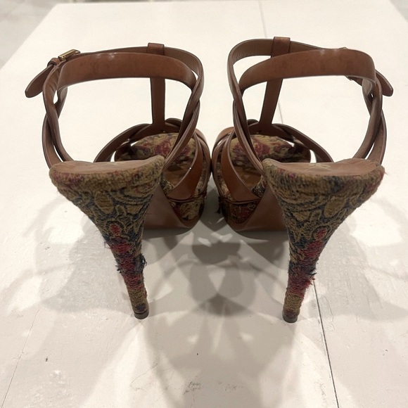 Saint Laurent Tribute 105 Platform Sandal Tapestry Marrakech - Picture 4 of 4